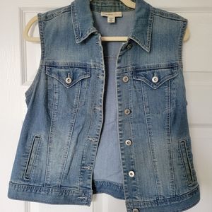 Style and Company jean jacket vest size small